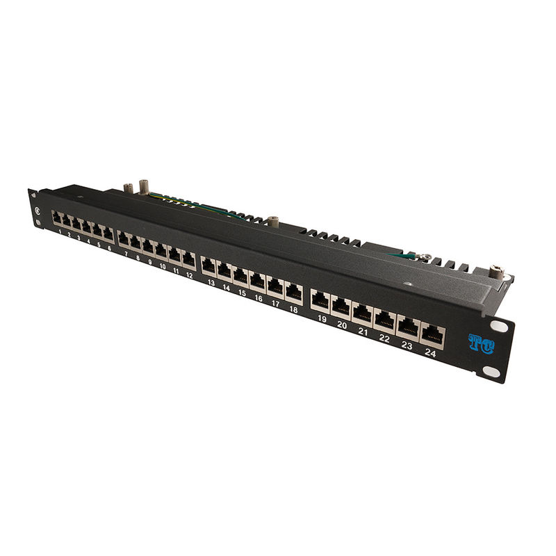 Network Patch Panel Cat5e Cat6 Shielded 1U 24 Port